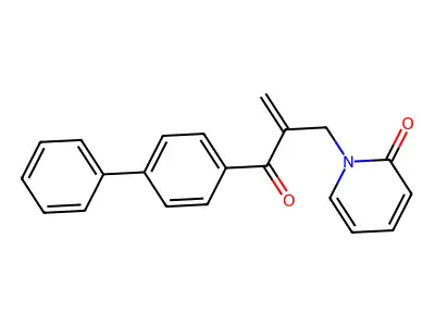 2(1H)-Pyridinone, 1-(2-((1,1'-biphenyl)-4-ylcarbonyl)-2-propenyl)- structure