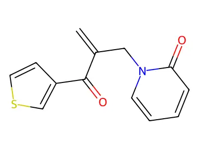 2(1H)-Pyridinone, 1-(2-(3-thienylcarbonyl)-2-propenyl)- structure