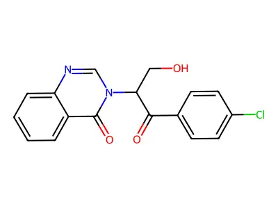 3-Hydroxy-2-(4-oxo-3,4-dihydroquinazolin-3-yl)-4'-chloropropiophenone structure
