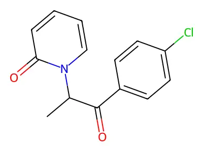 2(1H)-Pyridinone, 1-(2-(4-chlorophenyl)-1-methyl-2-oxoethyl)- structure
