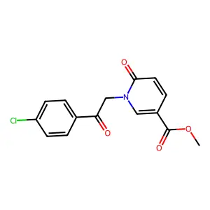 Methyl 1-[2-(4-chlorophenyl)-2-oxoethyl]-6-oxo-1,6-dihydro-3-pyridinecarboxylate structure