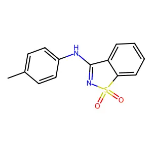 N-(4-methylphenyl)-1,1-dioxo-1,2-benzothiazol-3-amine structure