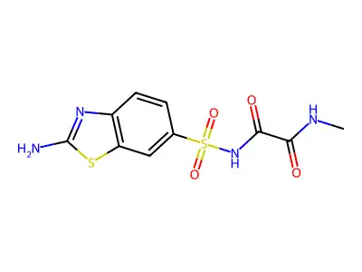 Ethanediamide, N-((2-amino-6-benzothiazolyl)sulfonyl)-N'-methyl- structure