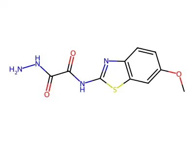 Acetic acid, ((6-methoxy-2-benzothiazolyl)amino)oxo-, hydrazide structure