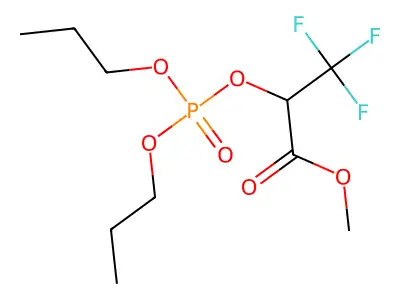 Lactic acid, 3,3,3-trifluoro-, methyl ester, dipropyl phosphate structure