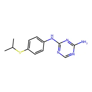 s-Triazine, 2-amino-4-(p-(isopropylthio)anilino)- structure