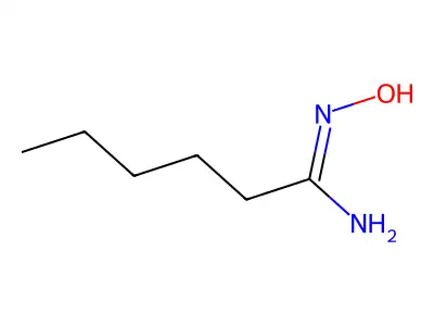 N'-hydroxyhexanimidamide structure
