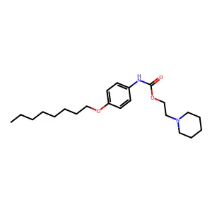 Carbamic acid, [4-(octyloxy)phenyl]-, 2-(1-piperidinyl)ethyl ester structure