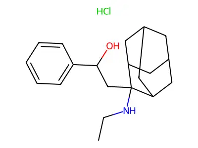 2-(Ethylamino)-alpha-phenyltricyclo(3.3.1.1(sup 3,7))decane-2-ethanol hydrochloride structure