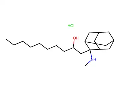 2-(Methylamino)-alpha-octyltricyclo(3.3.1.1(sup 3,7))decane-2-ethanol hydrochloride structure