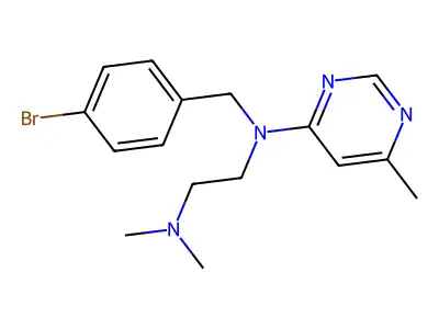 Pyrimidine, 4-((p-bromobenzyl)(2-(dimethylamino)ethyl)amino)-6-methyl structure