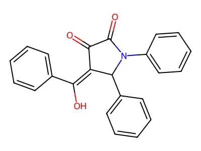 2H-Pyrrol-2-one, 4-benzoyl-1,5-dihydro-3-hydroxy-1,5-diphenyl- structure