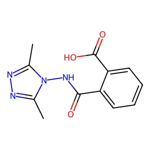 2-[(3,5-Dimethyl-1,2,4-triazol-4-yl)carbamoyl]benzoic acid structure