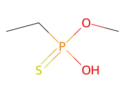 Phosphonothioic acid, ethyl-, O-methyl ester, (S)- structure