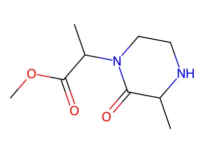 Methyl 2-(3-methyl-2-oxopiperazin-1-yl)propanoate structure