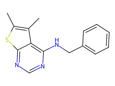N-benzyl-5,6-dimethylthieno[2,3-d]pyrimidin-4-amine structure