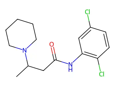 N-(2,5-Dichlorophenyl)-3-(piperidin-1-yl)butanimidic acid structure