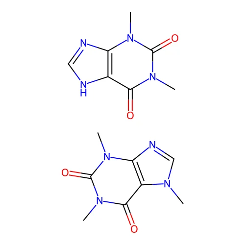 Caffeine:Theophylline cocrystal structure