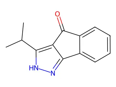 3-(propan-2-yl)-1H,4H-indeno[1,2-c]pyrazol-4-one structure