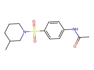 N-{4-[(3-methylpiperidin-1-yl)sulfonyl]phenyl}acetamide structure