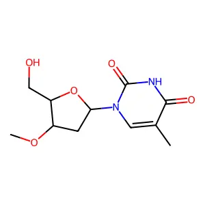 2',3'-Dideoxy-3'-O-methylthymidine structure