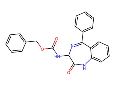 Benzyl (2-oxo-5-phenyl-2,3-dihydro-1h-benzo[e][1,4]diazepin-3-yl)carbamate structure
