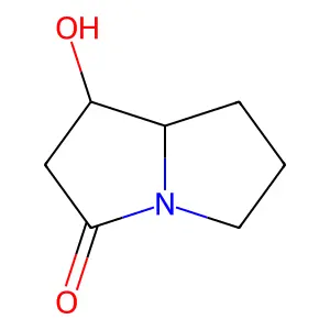 (1R,8S)-1-hydroxy-1,2,5,6,7,8-hexahydropyrrolizin-3-one structure