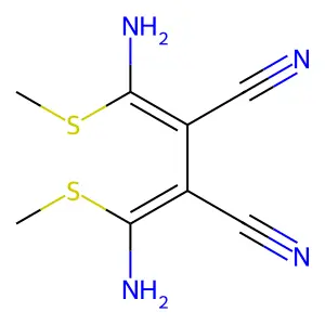 Bis[amino(methylsulfanyl)methylidene]butanedinitrile structure
