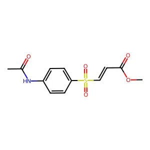 methyl (2E)-3-{[4-(acetylamino)phenyl]sulfonyl}prop-2-enoate structure