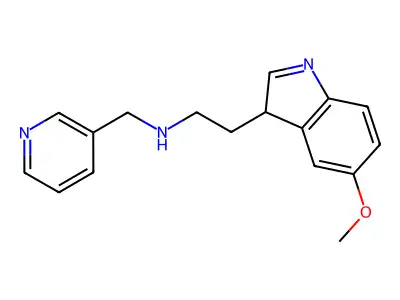 2-(5-methoxy-1H-indol-3-yl)-N-(pyridin-3-ylmethyl)ethanamine structure
