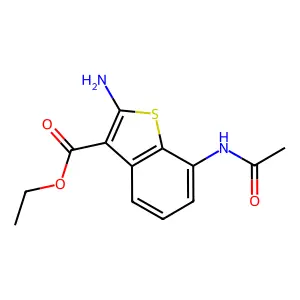 Ethyl 7-acetamido-2-aminobenzo[b]thiophene-3-carboxylate structure