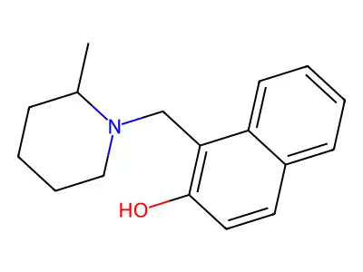 2-Naphthol, 1-((2-methylpiperidino)methyl)- structure