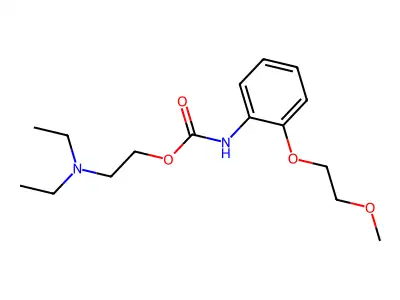 Carbanilic acid, o-(2-methoxyethoxy)-, 2-(diethylamino)ethyl ester structure