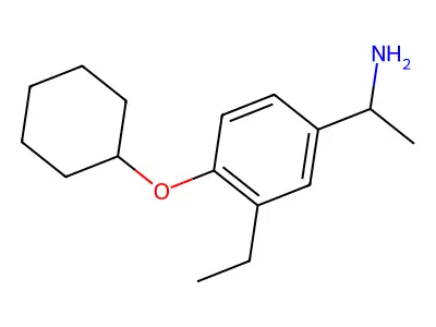 Benzylamine, 4-(cyclohexyloxy)-3-ethyl-alpha-methyl- structure