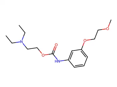 Carbanilic acid, m-(2-methoxyethoxy)-, 2-(diethylamino)ethyl ester structure