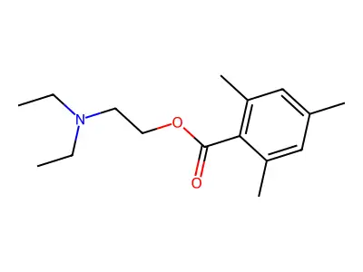 Benzoic acid, 2,4,6-trimethyl-, 2-(diethylamino)ethyl ester structure