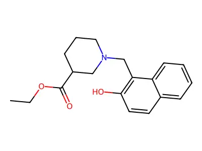 Nipecotic acid, 1-((2-hydroxy-1-naphthyl)methyl)-, ethyl ester structure