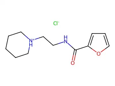 2-Furamide, N-(2-piperidinoethyl)-, hydrochloride structure