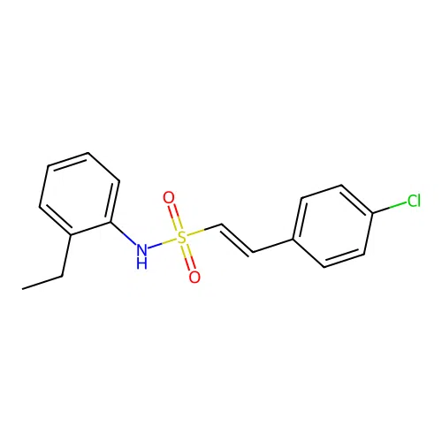2-(4-chlorophenyl)-N-(2-ethylphenyl)ethene-1-sulfonamide structure