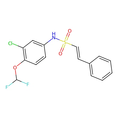 N-[3-chloro-4-(difluoromethoxy)phenyl]-2-phenylethene-1-sulfonamide structure