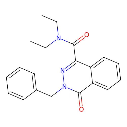 3-benzyl-N,N-diethyl-4-oxophthalazine-1-carboxamide structure