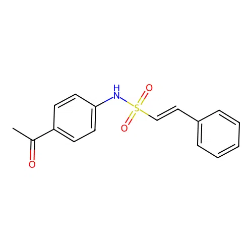 N-(4-acetylphenyl)-2-phenylethene-1-sulfonamide structure