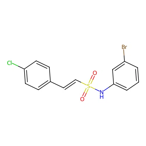 N-(3-bromophenyl)-2-(4-chlorophenyl)ethene-1-sulfonamide structure
