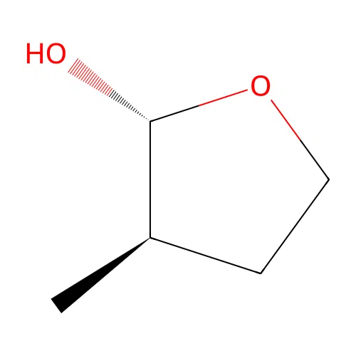(2R,3R)-3-methyltetrahydrofuran-2-ol structure