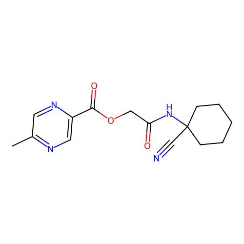 [(1-Cyanocyclohexyl)carbamoyl]methyl 5-methylpyrazine-2-carboxylate structure