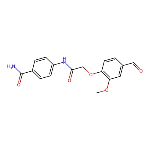 4-[[2-(4-Formyl-2-methoxyphenoxy)acetyl]amino]benzamide structure