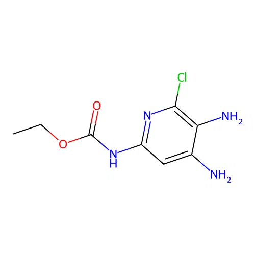 ethyl N-(4,5-diamino-6-chloro-2-pyridinyl)carbamate structure