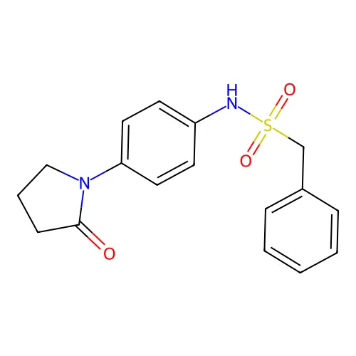 N-[4-(2-oxopyrrolidin-1-yl)phenyl]-1-phenylmethanesulfonamide structure