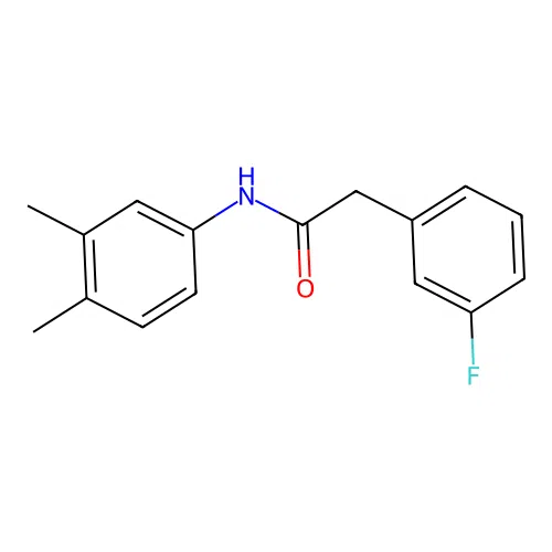 N-(3,4-dimethylphenyl)-2-(3-fluorophenyl)acetamide structure