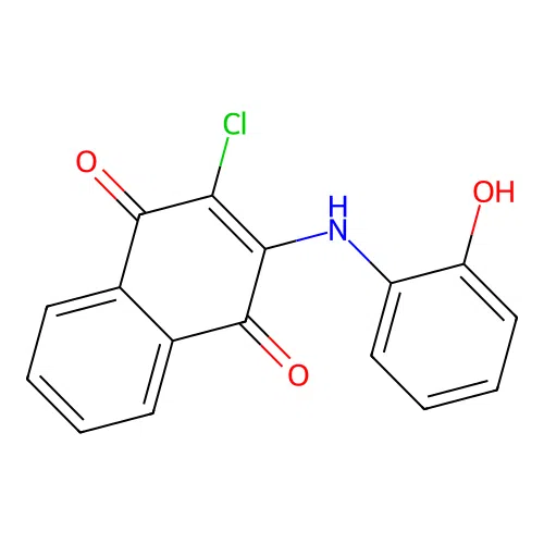 2-Chloro-3-((2-hydroxyphenyl)amino)naphthalene-1,4-dione structure
